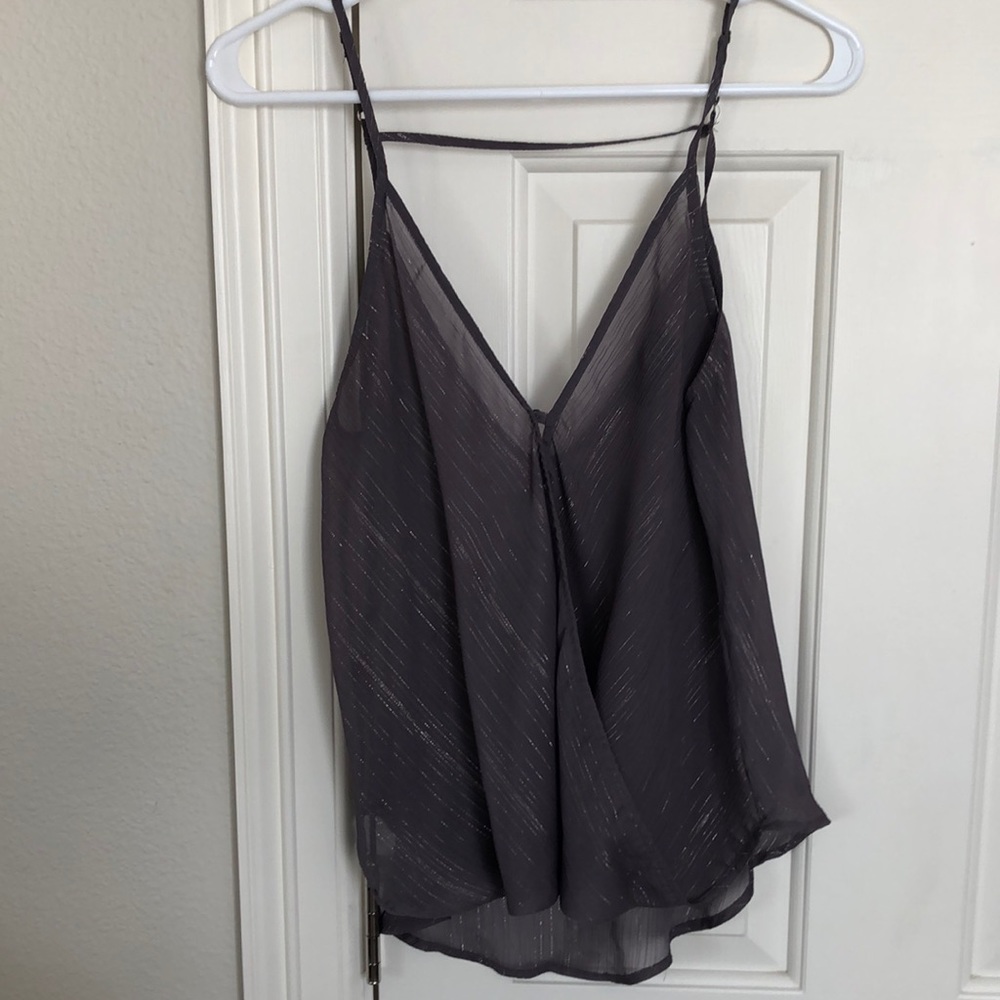 Sparkle grey tank top